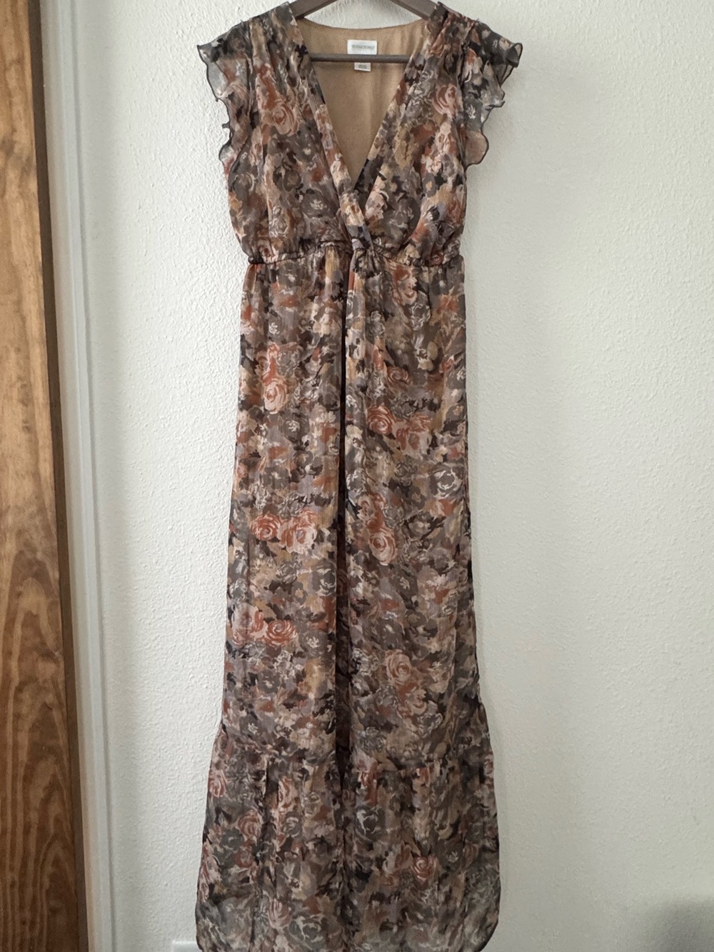 Motherhood Brown Floral Maxi Dress